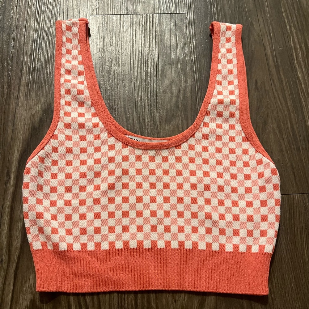Zara Checkered Crop Top